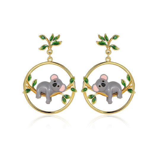 Forest Koala Twilight Earrings