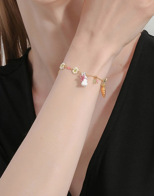 Spring Harvest Bunny Charm Bracelet
