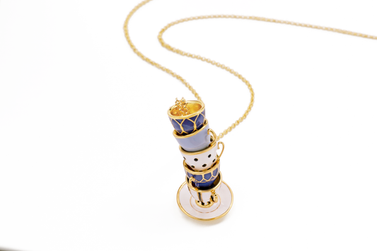 Quiet Sip Teacup Necklace