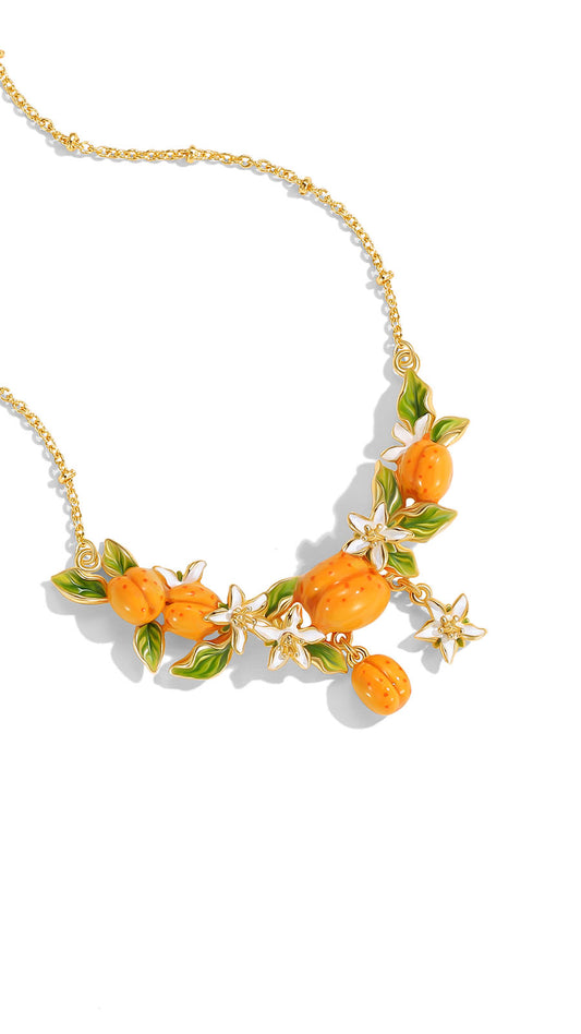 Apricot Fruit Harvest Necklace