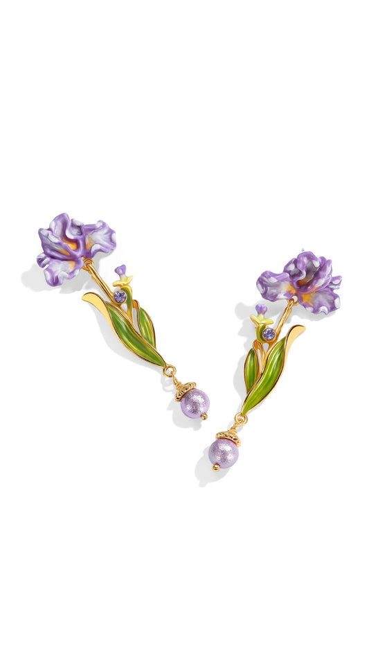 Iris Whisper Pearl Drop Earrings