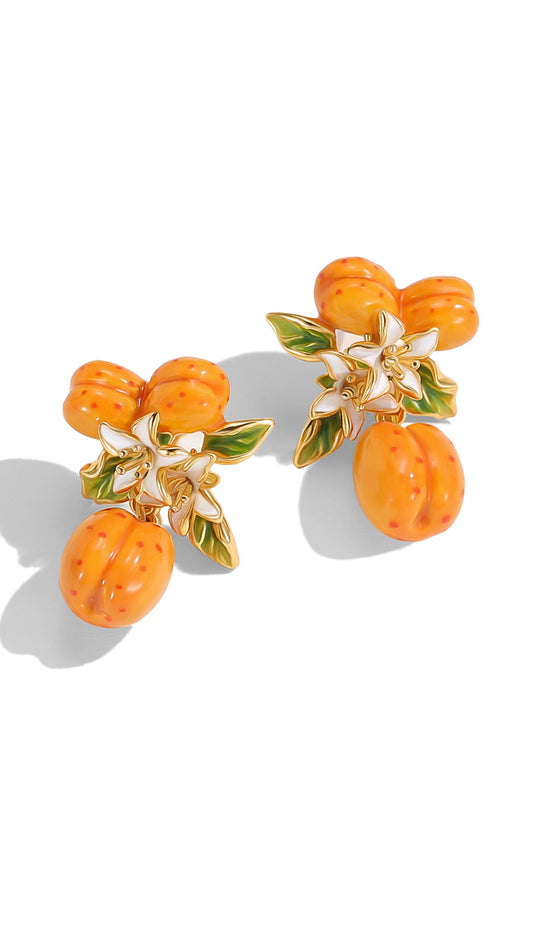 Apricot Fruit Harvest Earrings