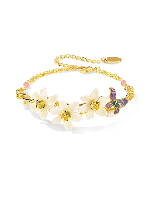 Daffodil Fantaisie Garden Cluster Bracelet