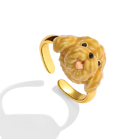 Miniature Poodle Curled Ring