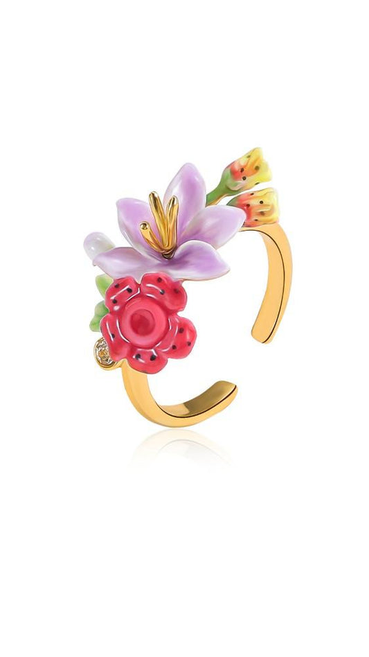Tropical Rain Forest Twin Bloom Ring