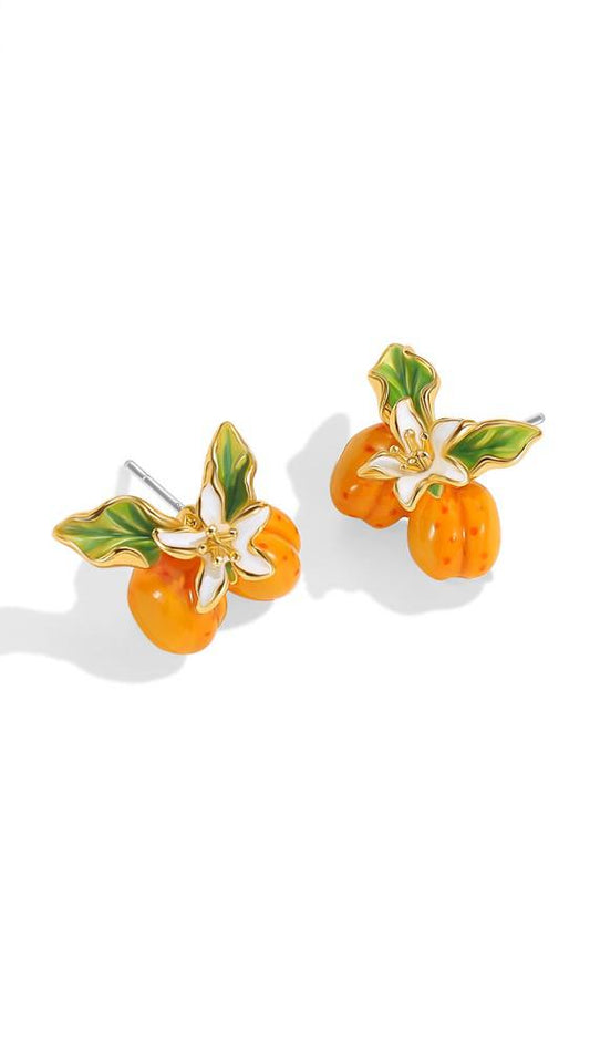 Apricot Fruit Blossom Earrings