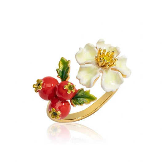 Wild Hawthorn Petal Cluster Ring